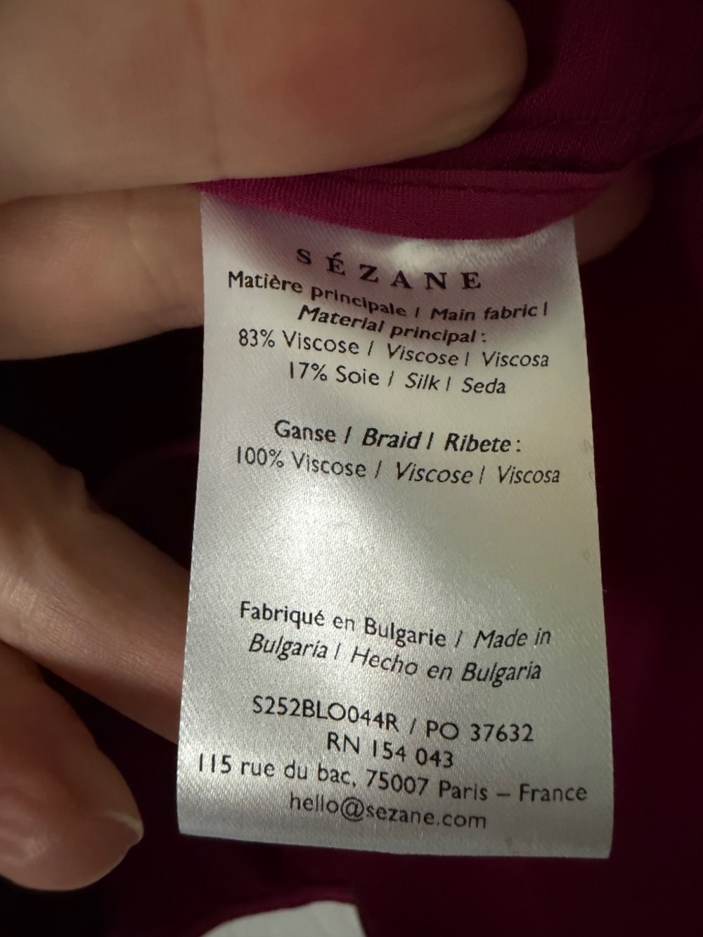 Sézane Brenda shirt size 44 (12 US) - Picture 4 of 5